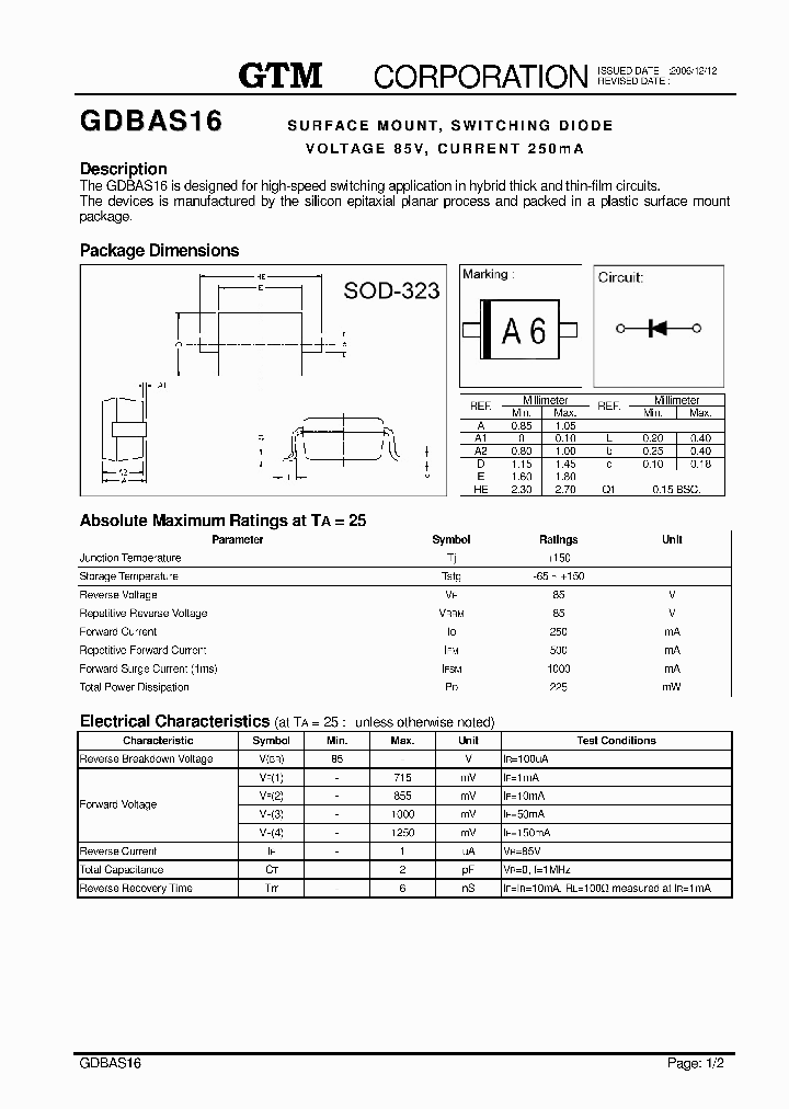 GDBAS16_131585.PDF Datasheet