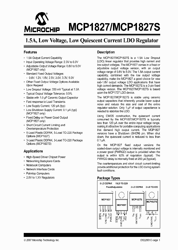 MCP1827ST-3002EAB_132299.PDF Datasheet