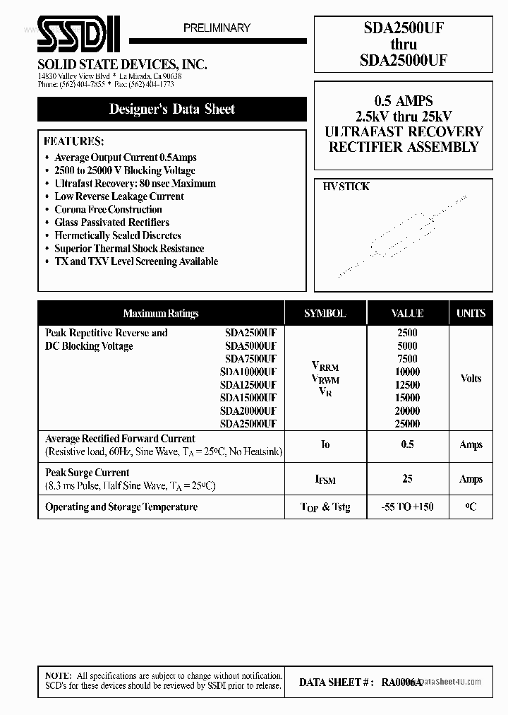 SDA5000UF_133762.PDF Datasheet