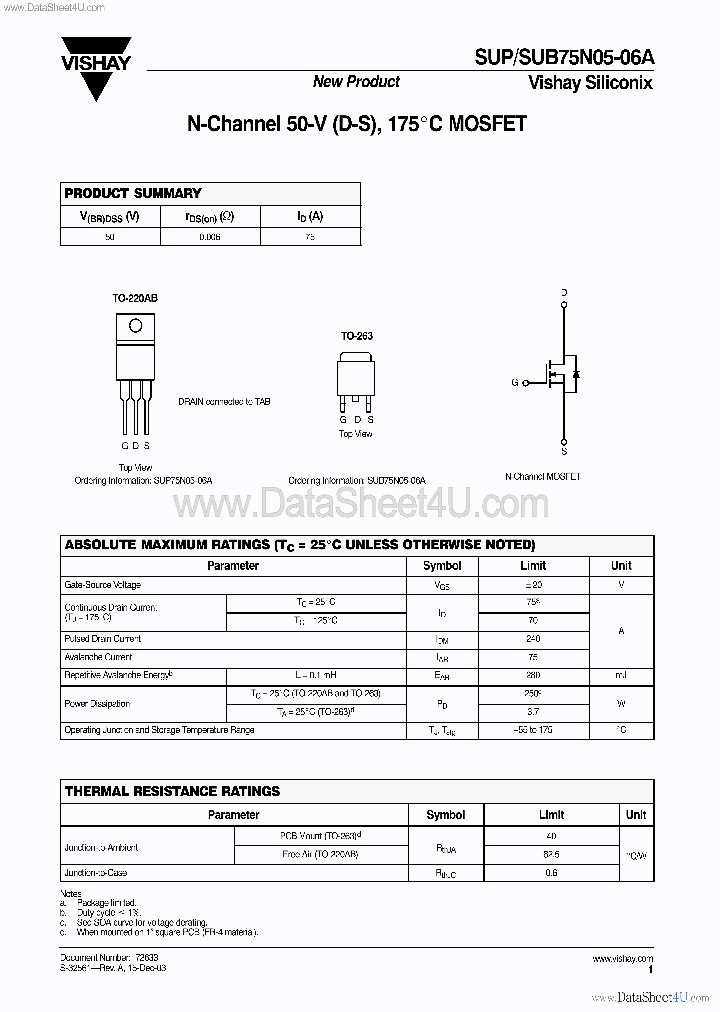 SUB75N05-06A_136028.PDF Datasheet