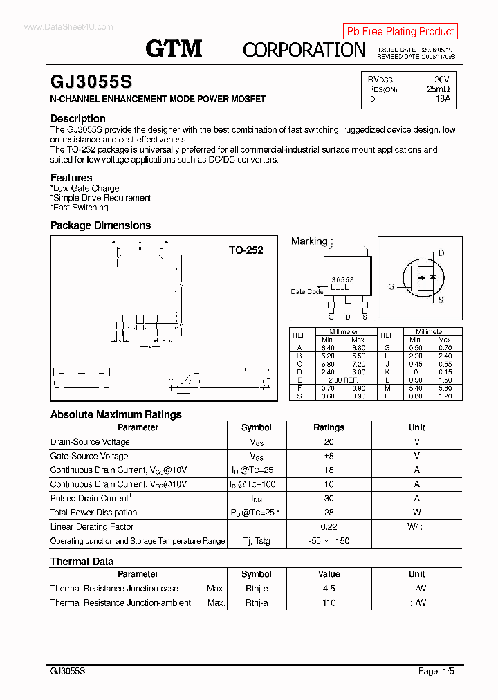 GJ3055S_136137.PDF Datasheet