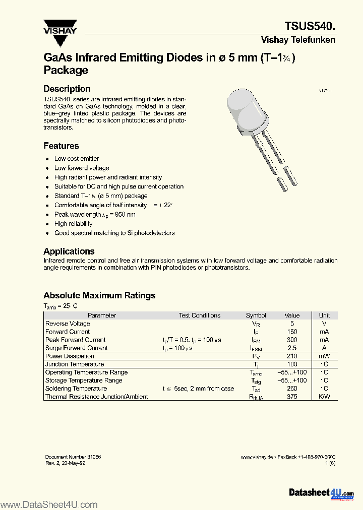 TSUS540_137265.PDF Datasheet