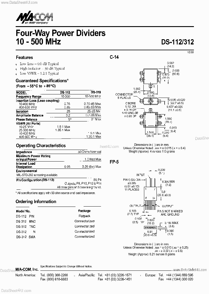 DS-312_137056.PDF Datasheet