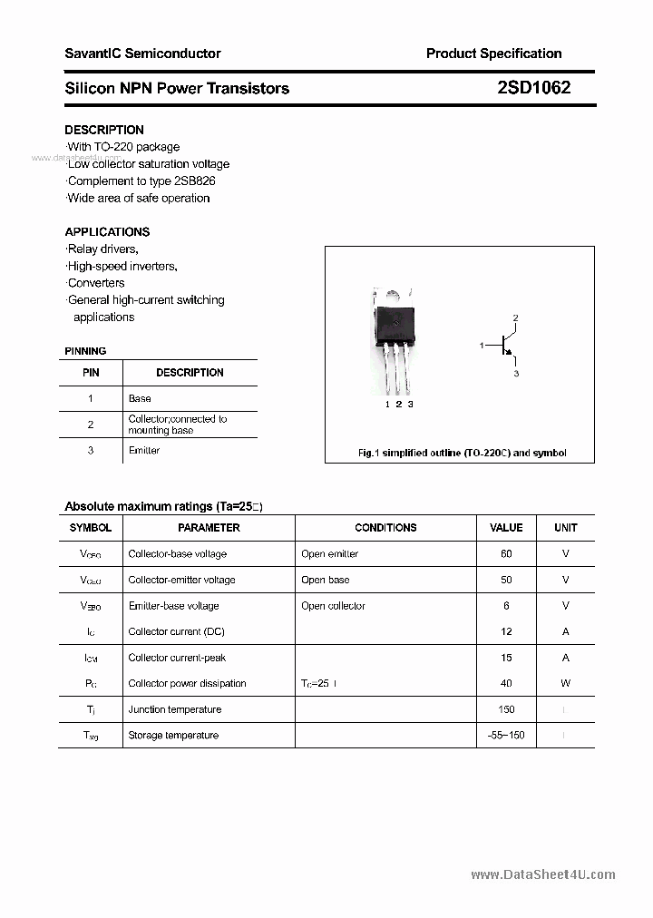 2SD1062_137235.PDF Datasheet