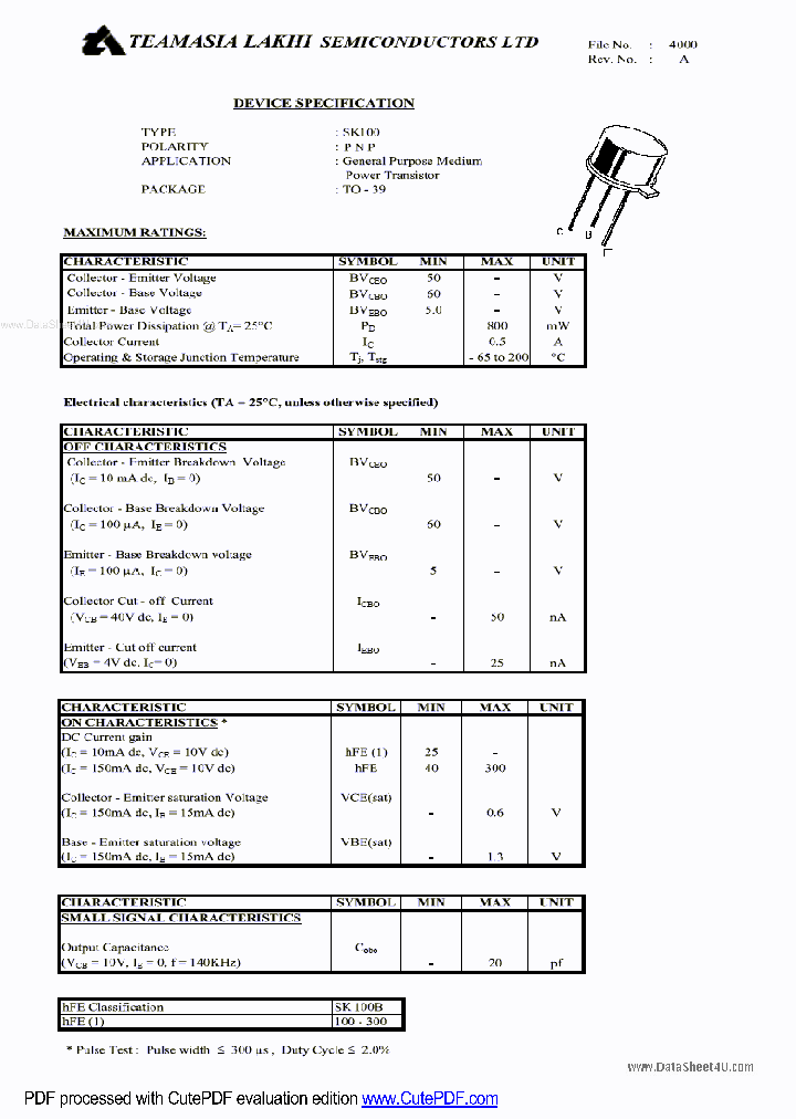 SL100_138606.PDF Datasheet