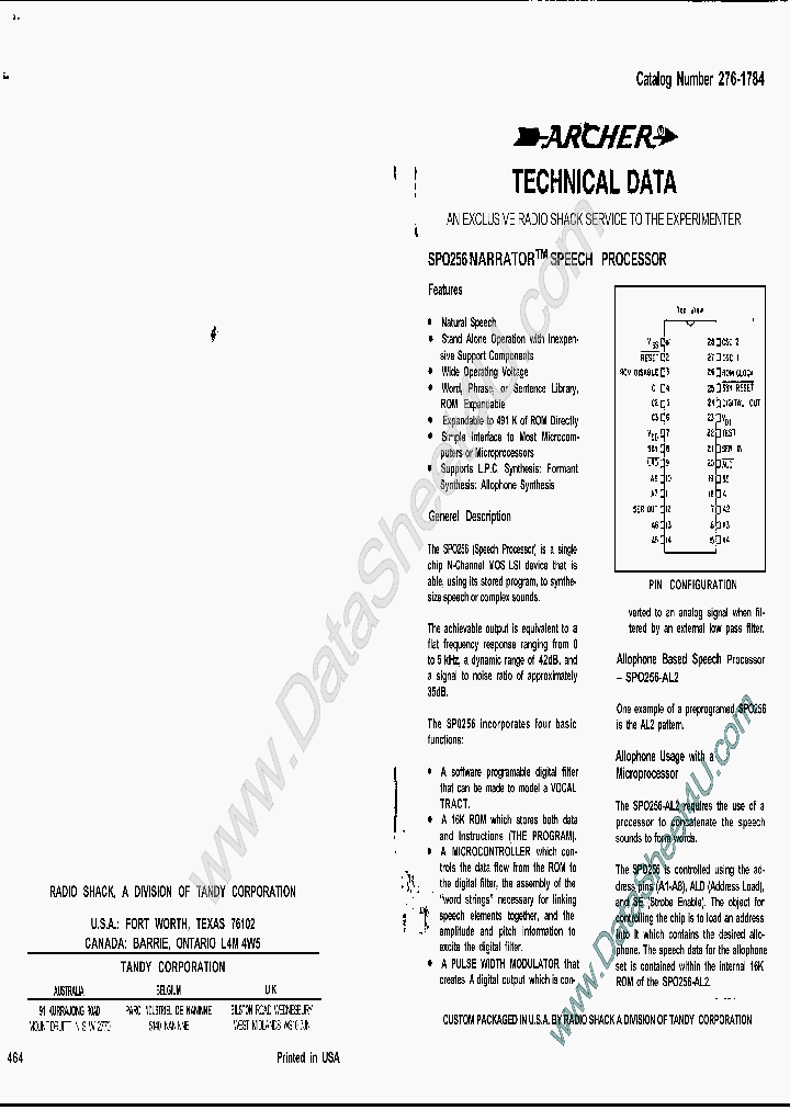 SPO256_139208.PDF Datasheet