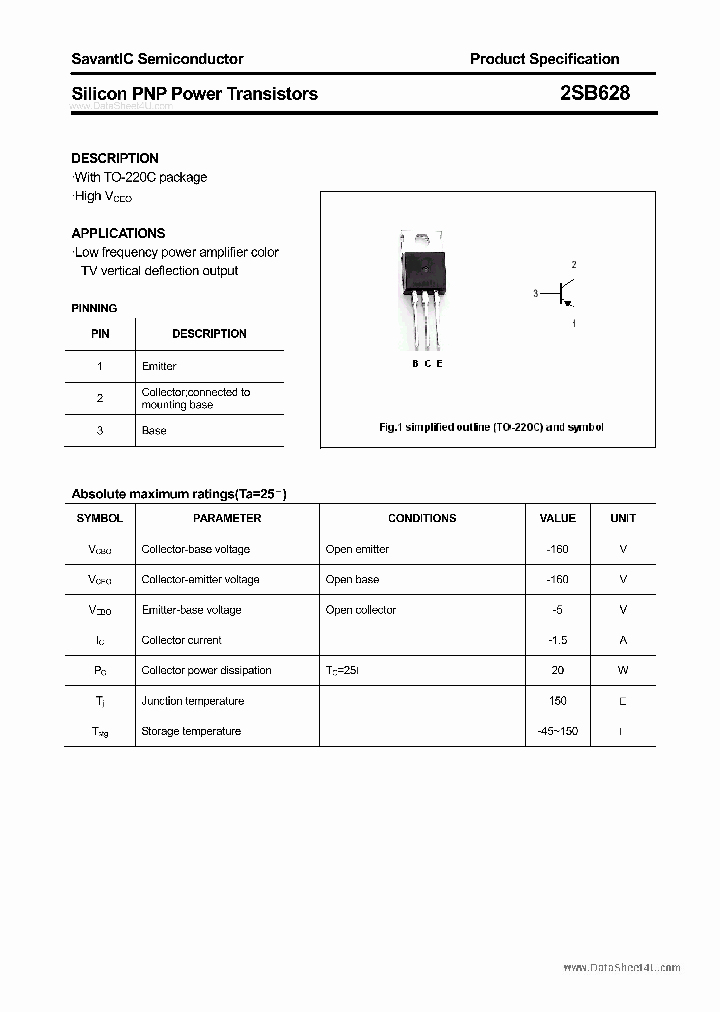 2SB628_139515.PDF Datasheet
