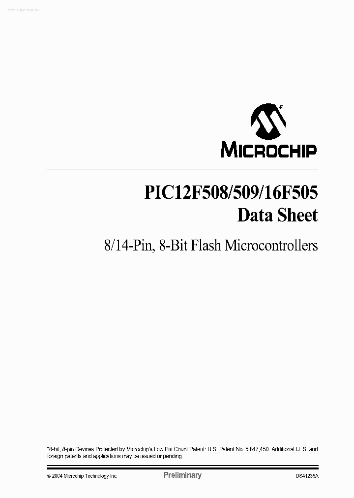 PIC16F505_142191.PDF Datasheet