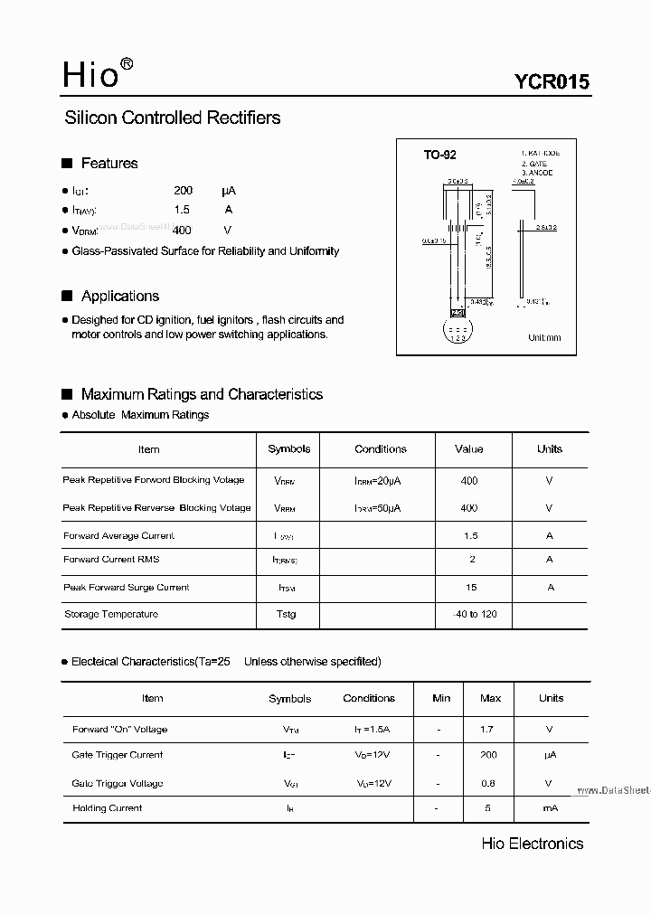YCR015_144371.PDF Datasheet