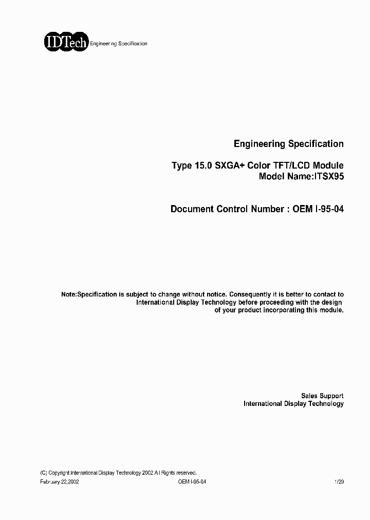 ITSX95_145781.PDF Datasheet