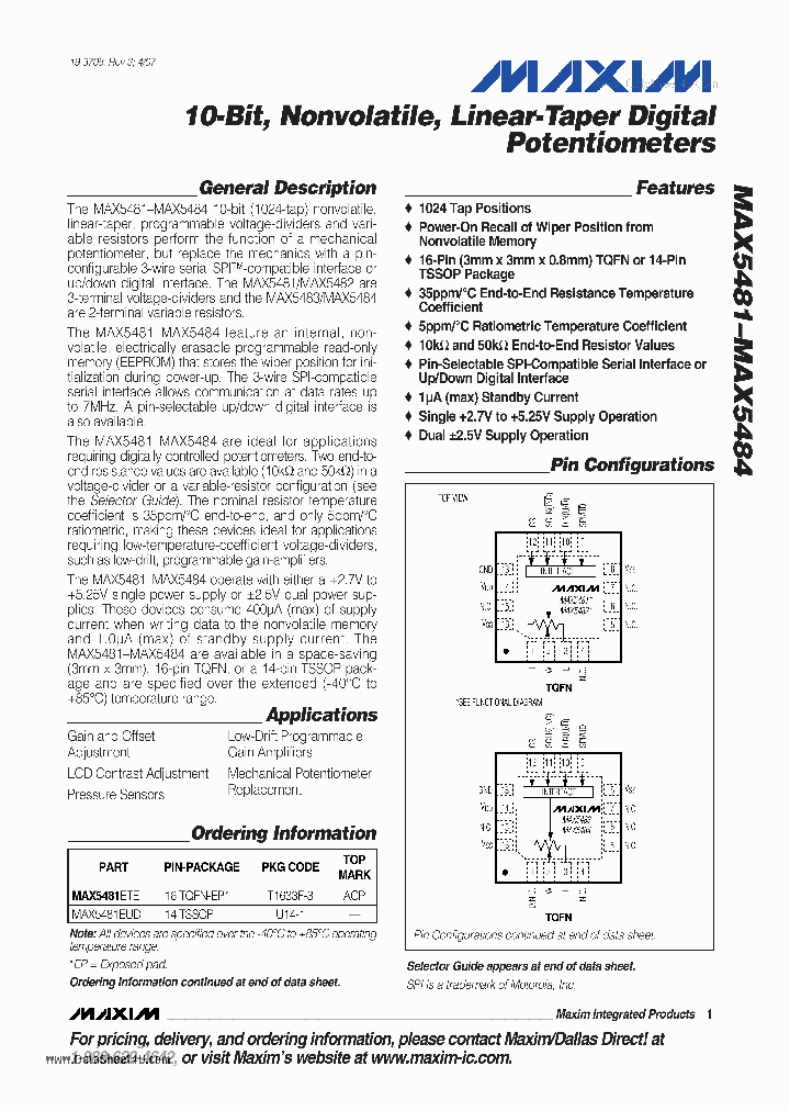 MAX5481_146355.PDF Datasheet