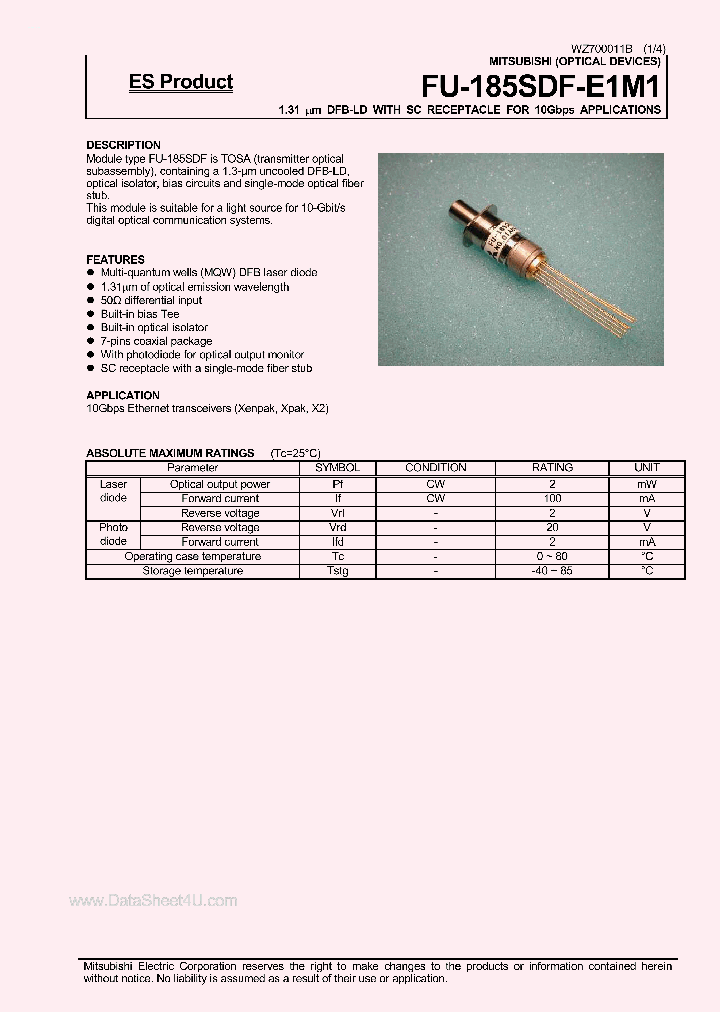 FU-185SDF-E1M1_146654.PDF Datasheet