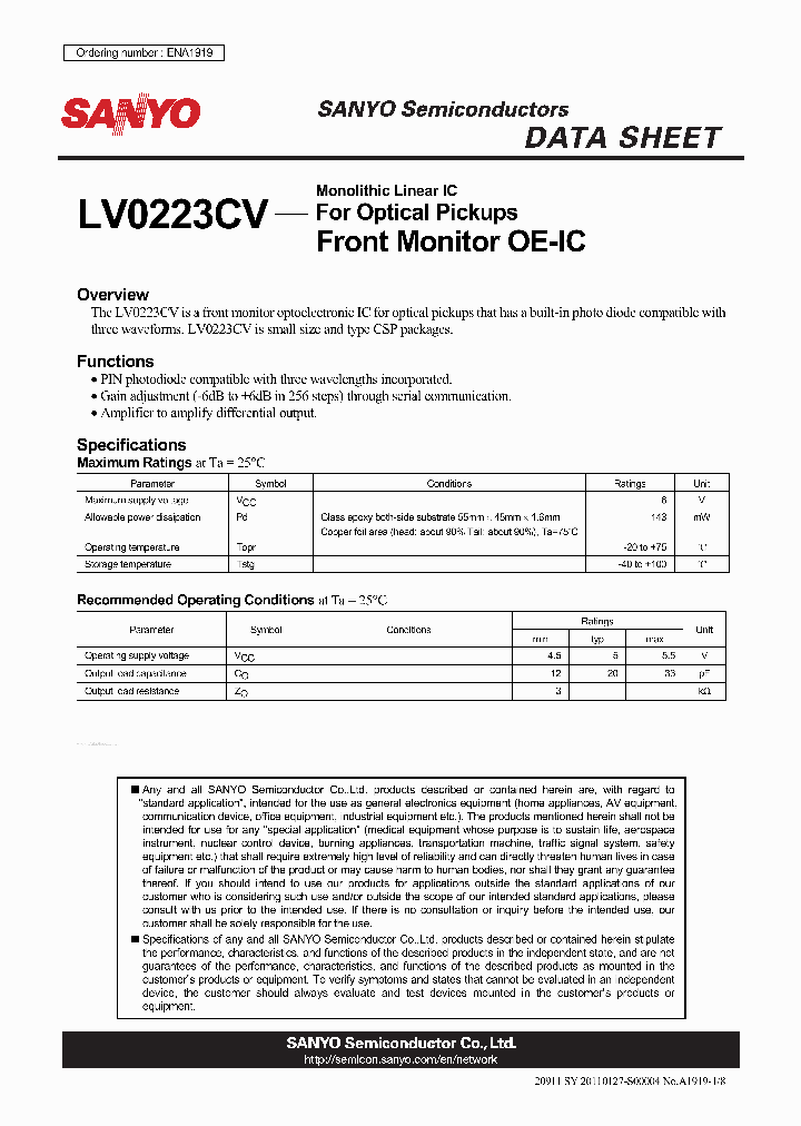 LV0223CV_147514.PDF Datasheet