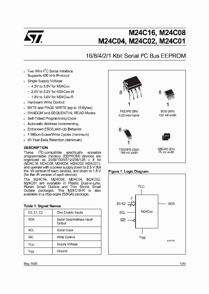 M24C16MN1T_149134.PDF Datasheet