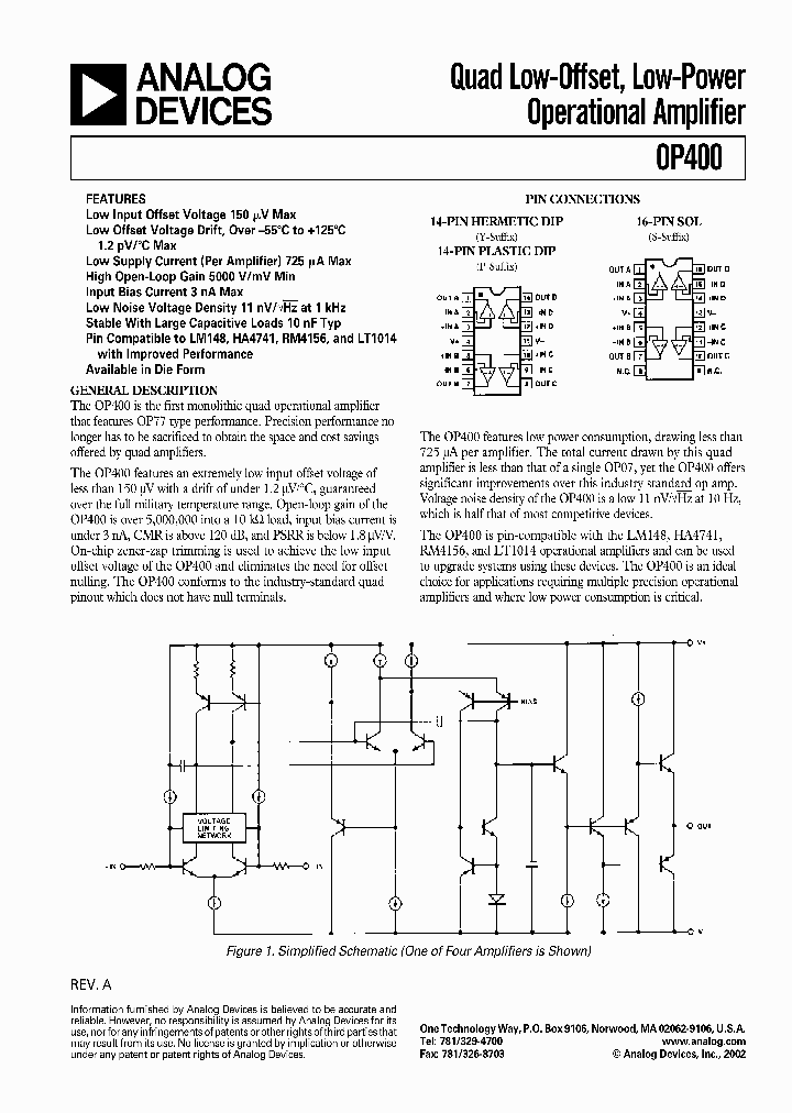 OP400EY_155290.PDF Datasheet