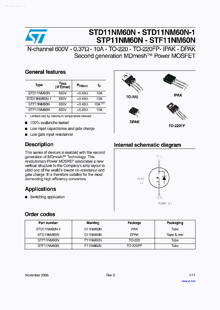 STD11NM60N_152873.PDF Datasheet
