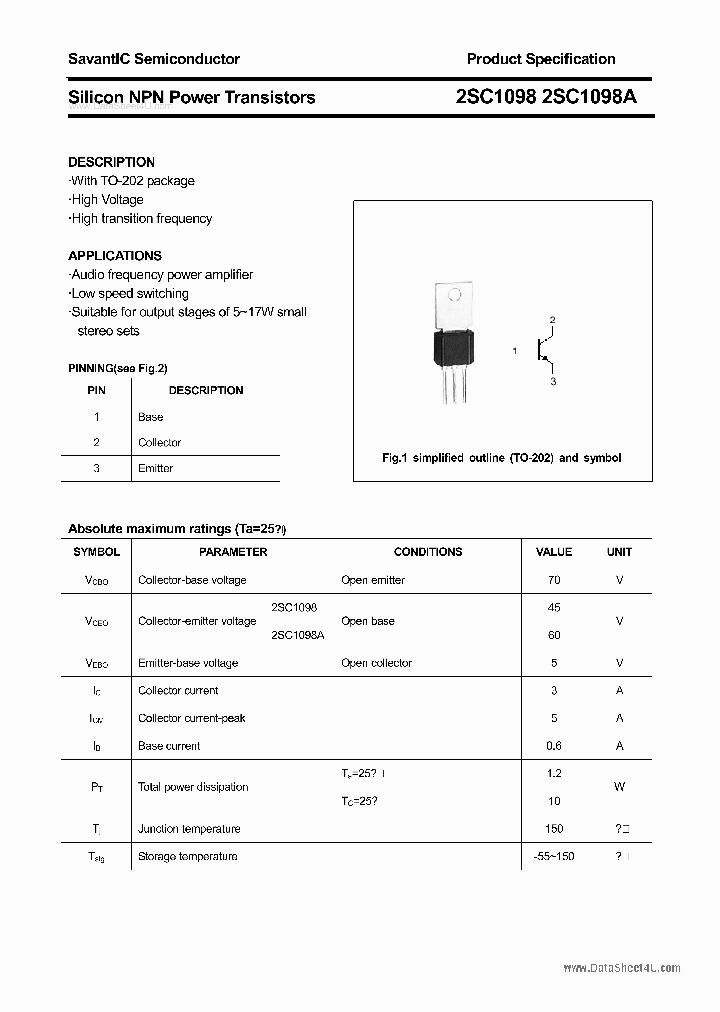 2SC1098_153721.PDF Datasheet