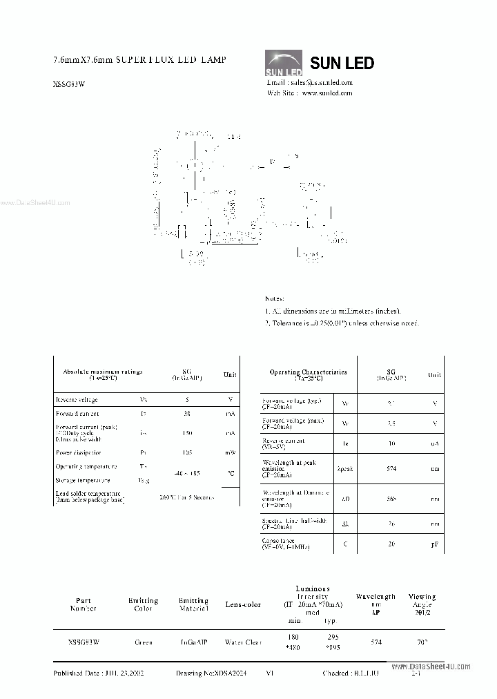 XSSG83W_155505.PDF Datasheet
