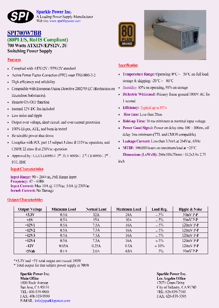 SPI700W7BB_173955.PDF Datasheet