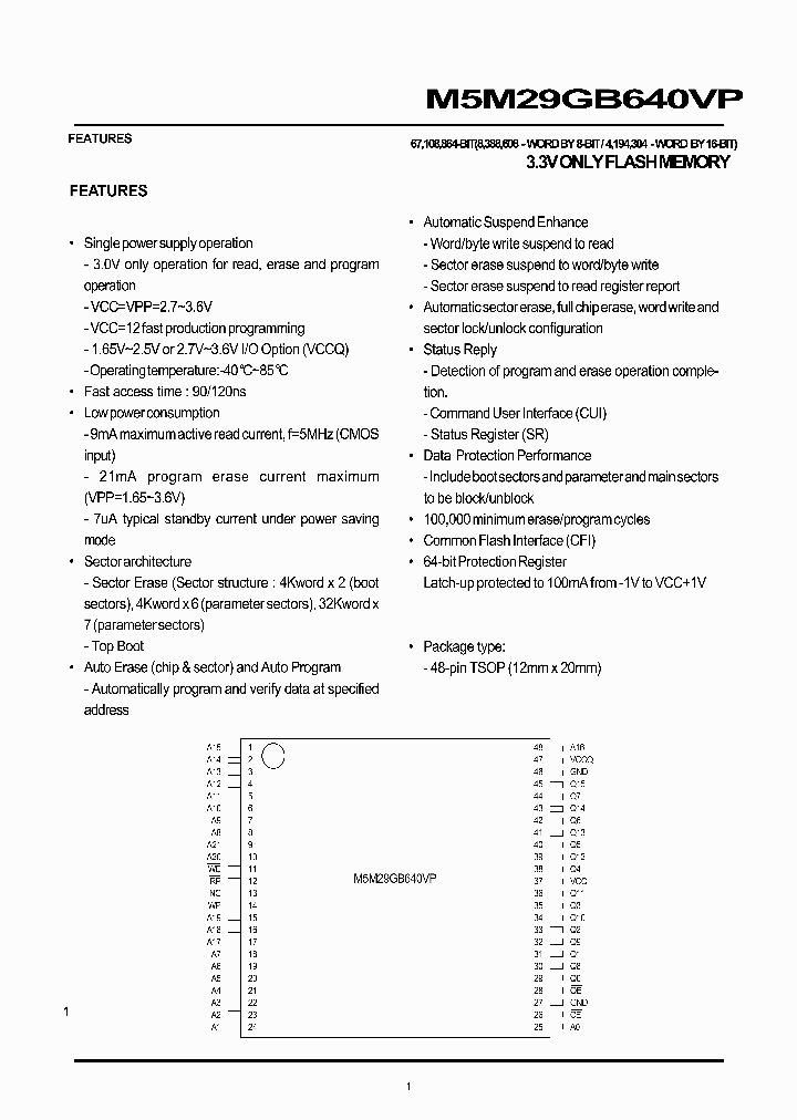 M5M29GB640C3BTI-12_173999.PDF Datasheet