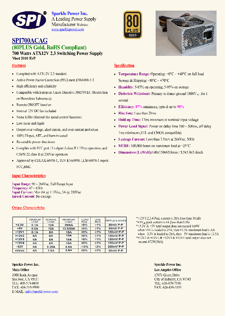 SPI700ACAG_173951.PDF Datasheet