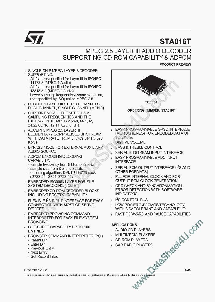 STA016T_156760.PDF Datasheet
