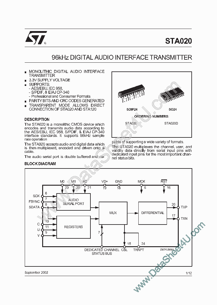STA020_156761.PDF Datasheet