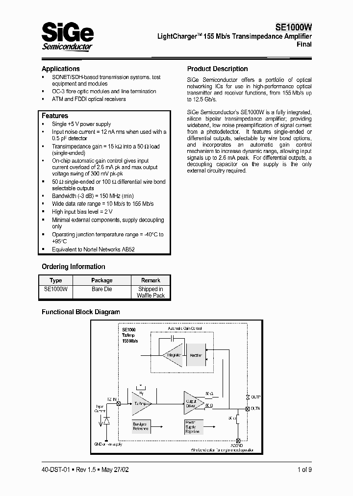 SE1000W_192302.PDF Datasheet