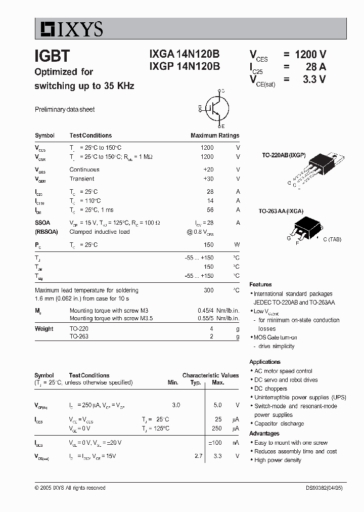 IXGA14N120B_159347.PDF Datasheet