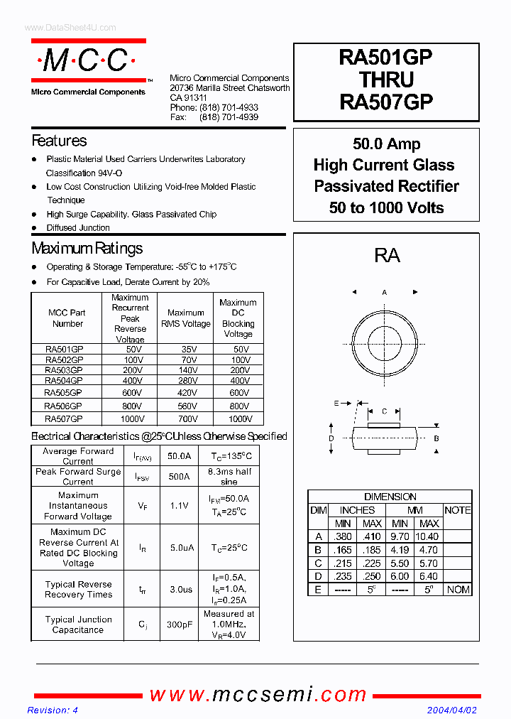 RA501GP_159395.PDF Datasheet