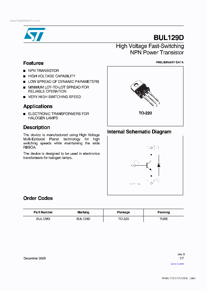 BUL129D_161987.PDF Datasheet