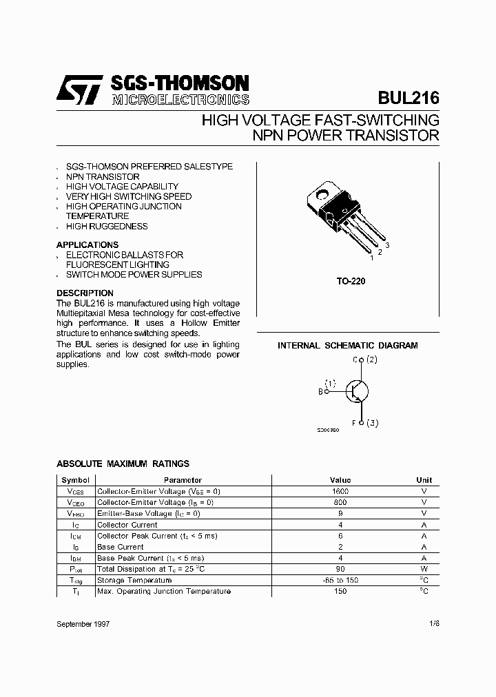 BUL147F_161995.PDF Datasheet