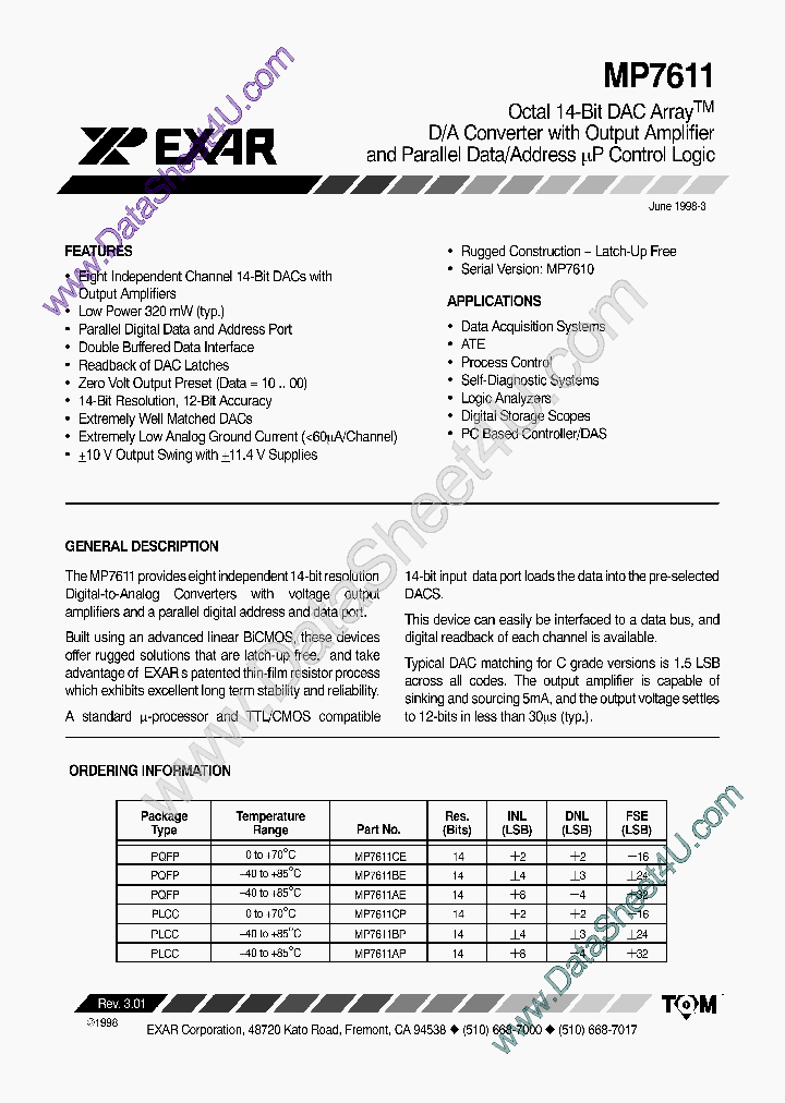 MP7611_165567.PDF Datasheet
