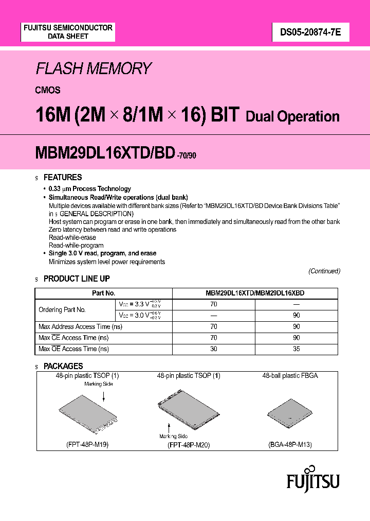 MBM29DL161BD_170201.PDF Datasheet