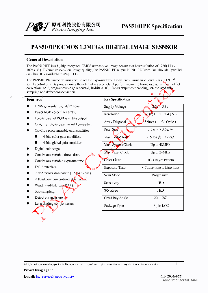 PAS5101PE_173314.PDF Datasheet