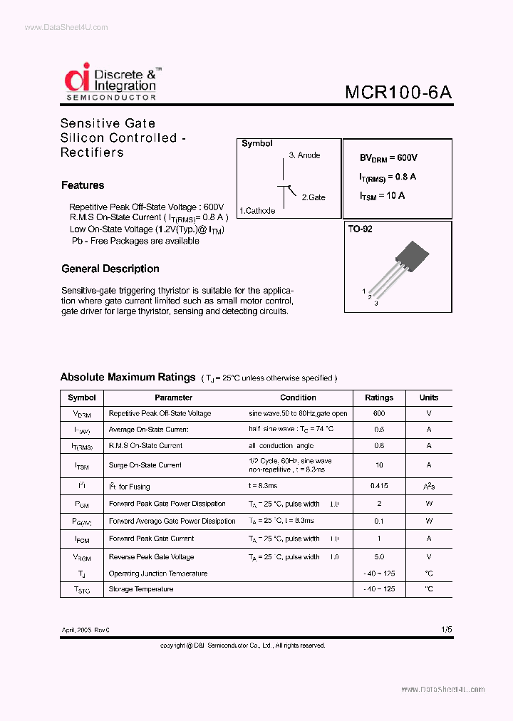MCR100-6A_176368.PDF Datasheet