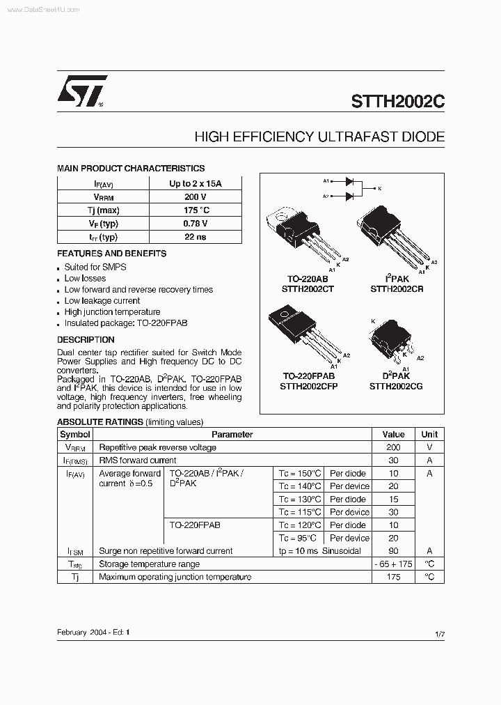 STTH2002C_177207.PDF Datasheet