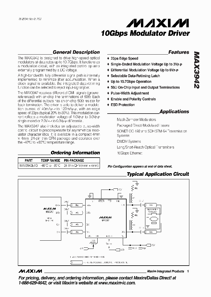 MAX3942_208806.PDF Datasheet
