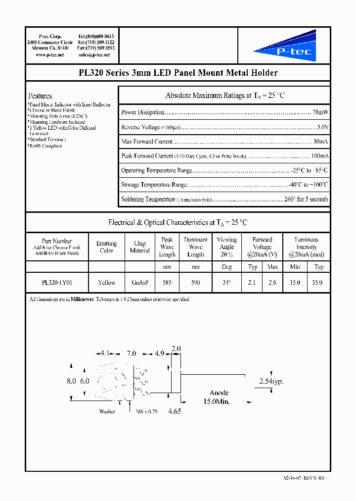 PL320-1Y01_221527.PDF Datasheet