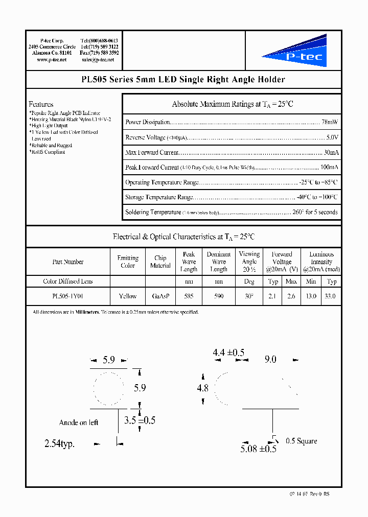 PL505-1Y01_221530.PDF Datasheet