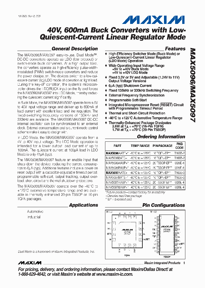MAX5097AATE_242031.PDF Datasheet