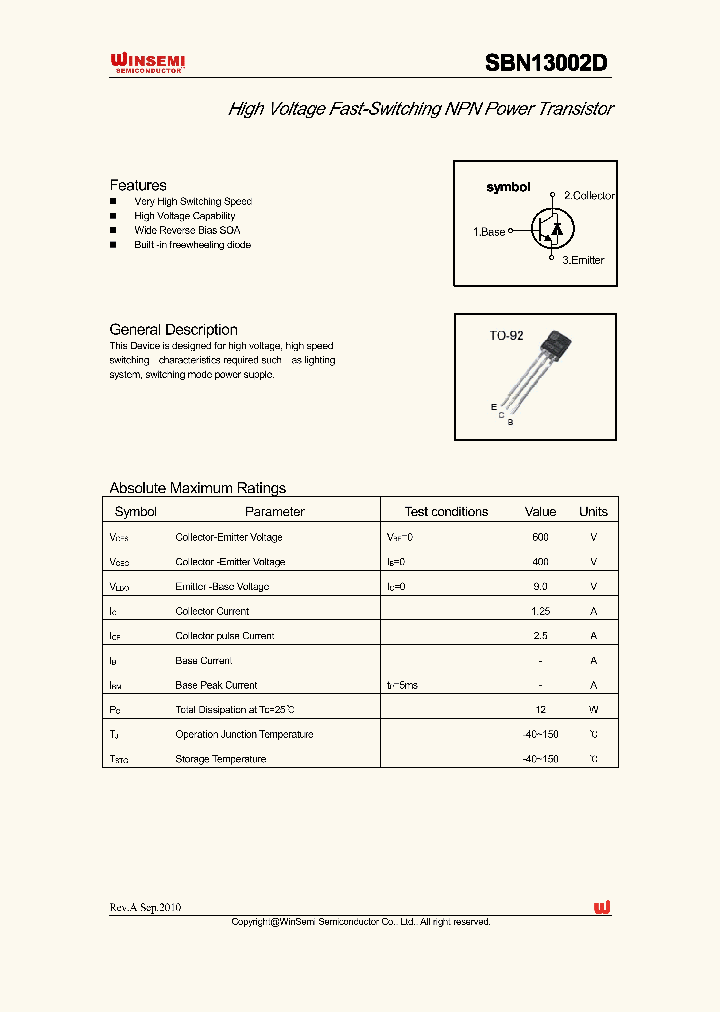 SBN13002D_242757.PDF Datasheet
