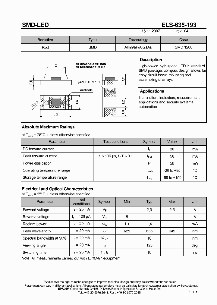 ELS-635-193_255512.PDF Datasheet