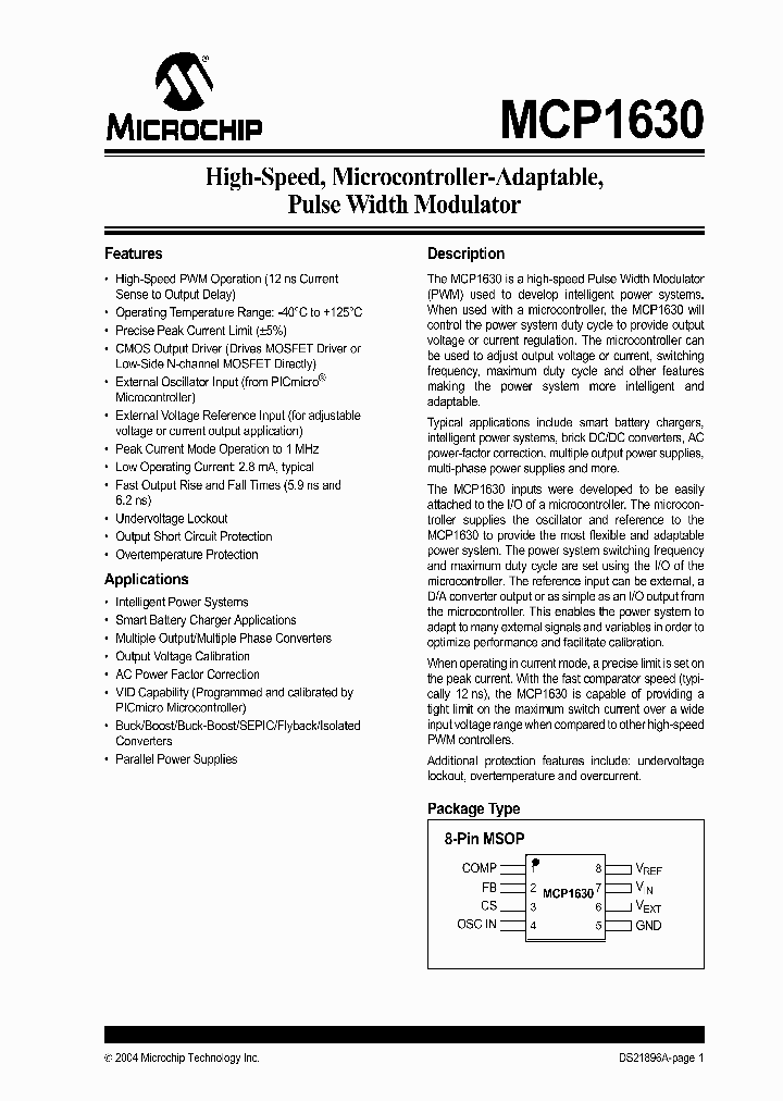 MCP1630EMS_266366.PDF Datasheet