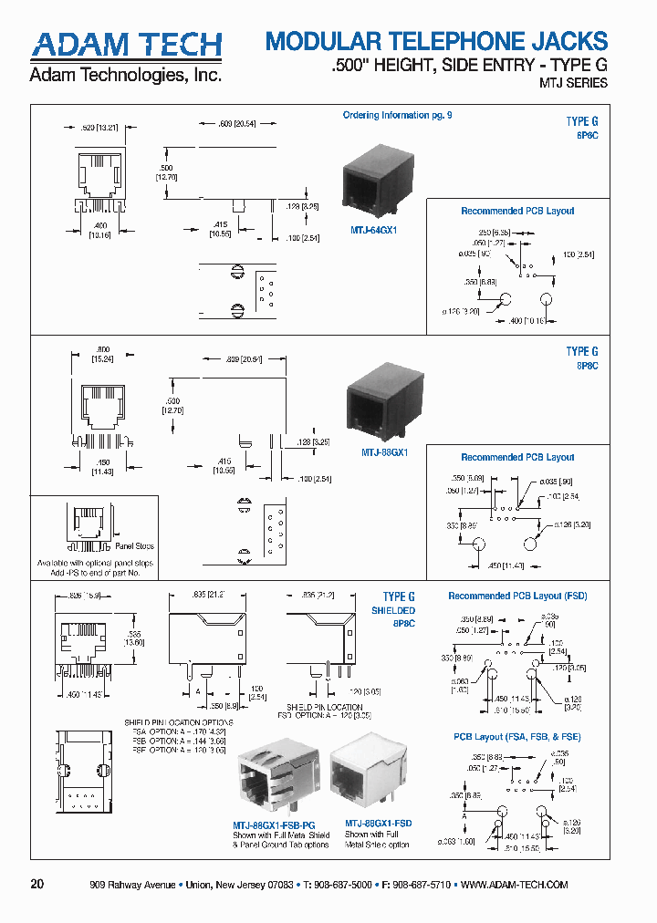MTJ-64GX1_269344.PDF Datasheet