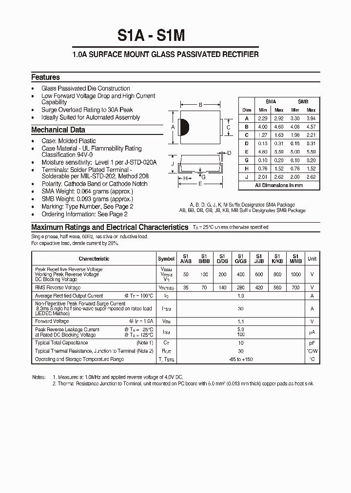 S1A-S1M_288703.PDF Datasheet