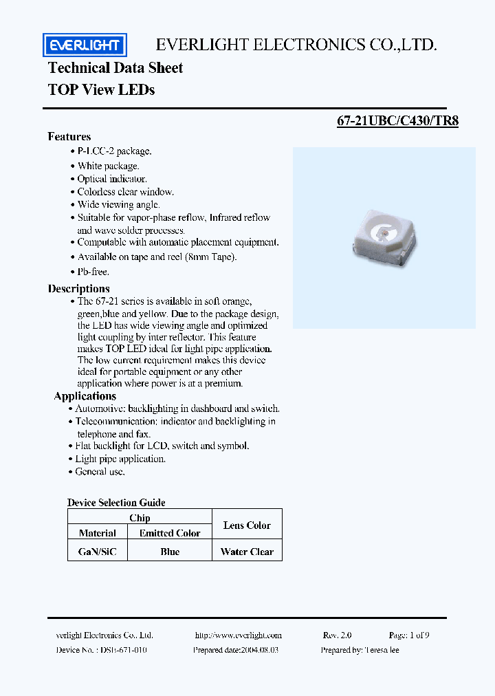 67-21UBC-C430-TR804_284238.PDF Datasheet