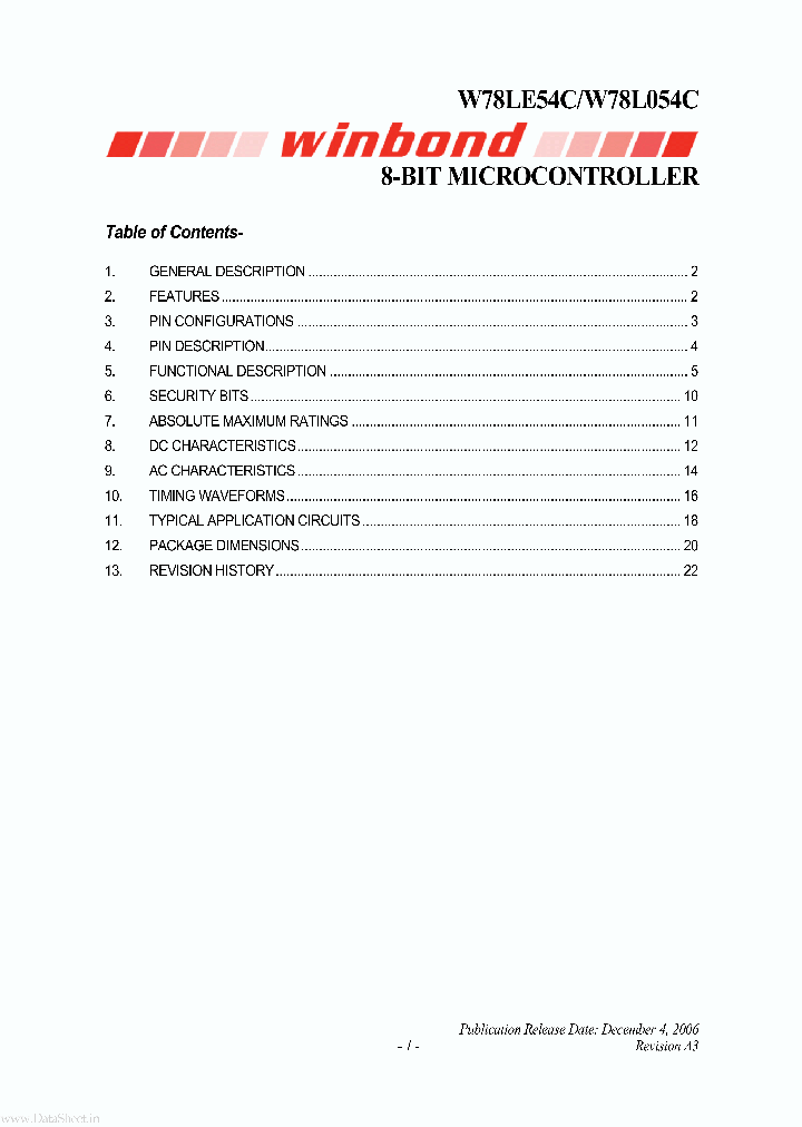 W78LE54C_182536.PDF Datasheet