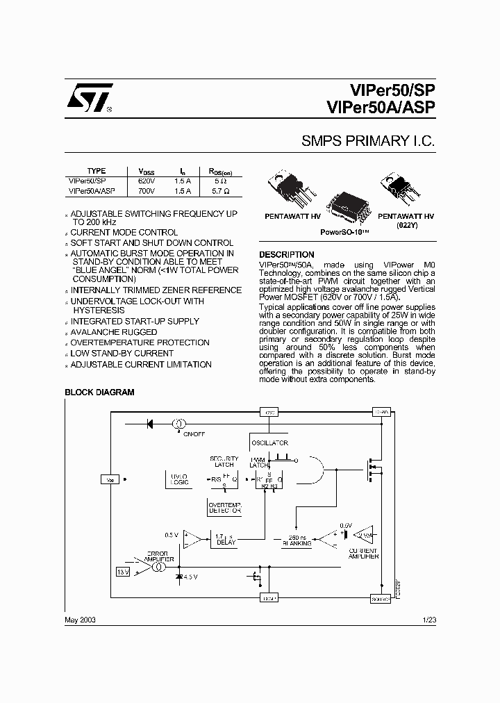 VIPER50SP_292896.PDF Datasheet