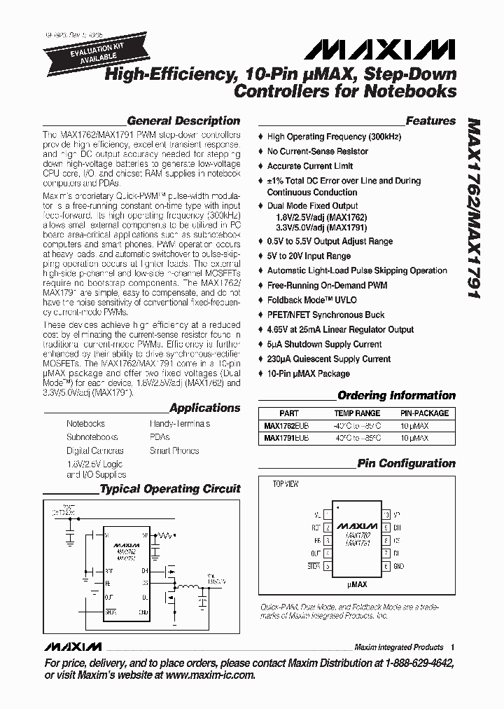 MAX1762EUB_299923.PDF Datasheet